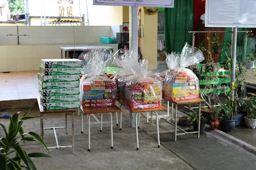 Photos of gifts to all the classes from PEB Steel Vietnam